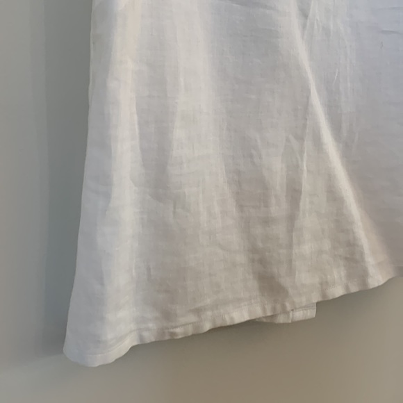 100% Linen Sleeveless White Blouse Vintage Size Large - Picture 3 of 7